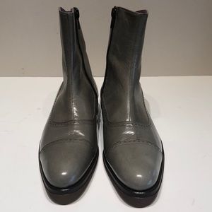 L’Autre Chose Made in Italy Gray Leather Boot